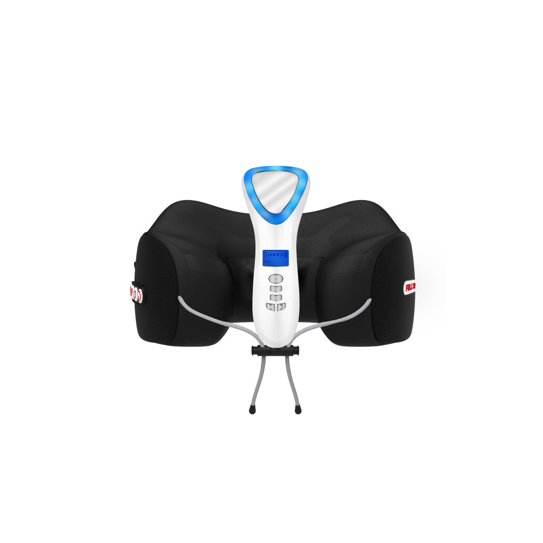 เซตนวดเย็นคอสปาหน้าใส FULI Cool Tech Massage Neck Pillow + Smart Hot and Cold Ultrasonic Facial Treatment Device