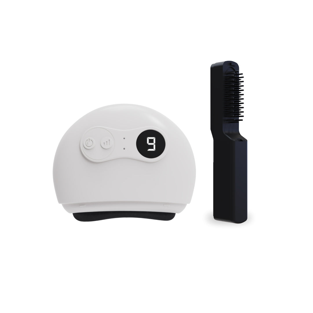 เซตหน้าเรียวผมสวย FULI Natural Stone Electric Gua Sha + Ionic Styling Brush